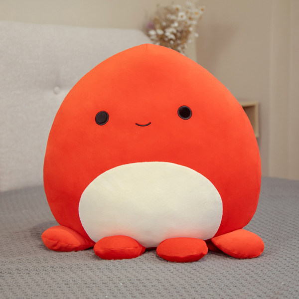 Söt färgglad bläckfisk kudde bläckfisk dumpling plyschleksak red 25cm
