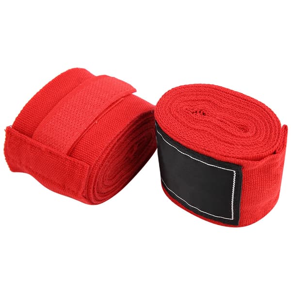 2st 2,5 m elastisk rem Boxning Sanda Muay Thai MMA Taekwondo Bandage Hand Wraps (röd)