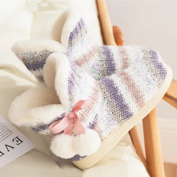 Tøfler Dame Plysjfôret Varme Husnisser Solid Såle 37-38