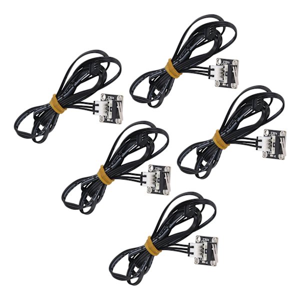 5 stycken ändstoppgränsbrytare med 3 stift, flamskyddad 3D-skrivargränsbrytarmodul för Ender 3