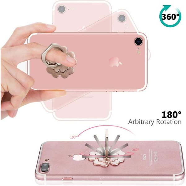 5 kpl 360 asteen kiertoa metalli yleinen sormusrengas pidiketeline pink