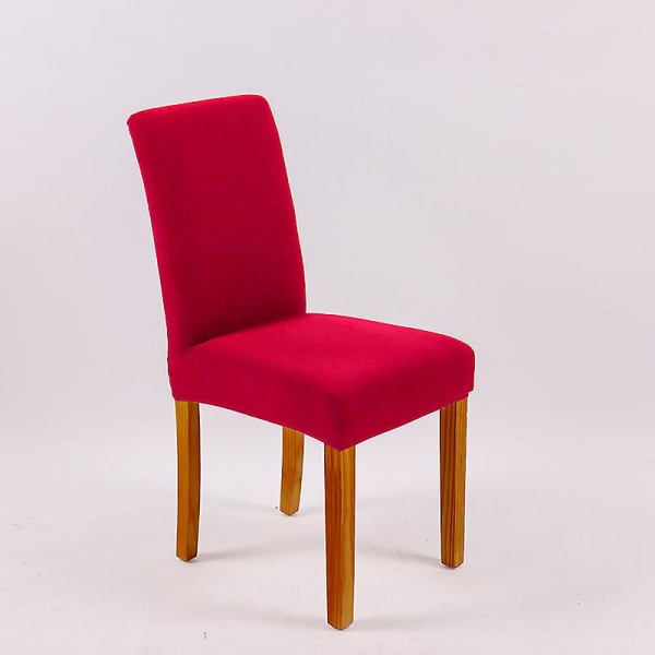 Spisestoltrekk Moderne Elastisk Stretch Stolbeskytter Avtagbar Vaskbar Kjøkkenstol Setetrekk Red