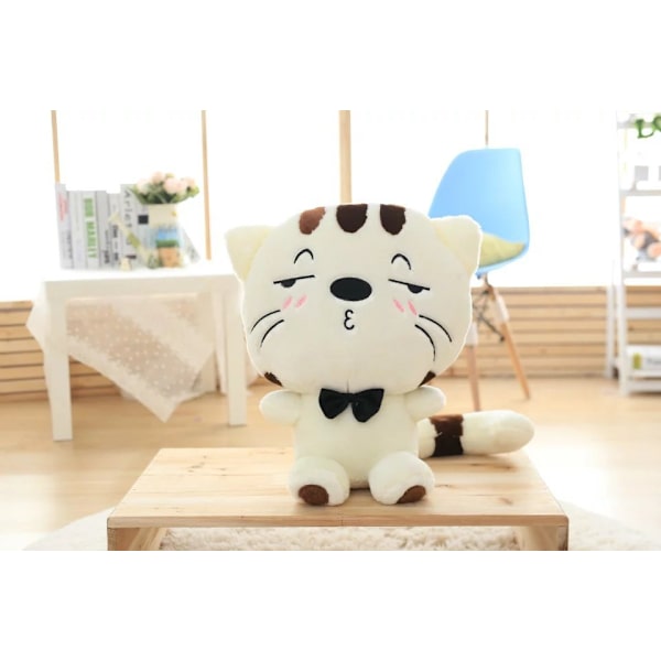 Big Face Cat Plyschleksaksdocka White kiss 65cm