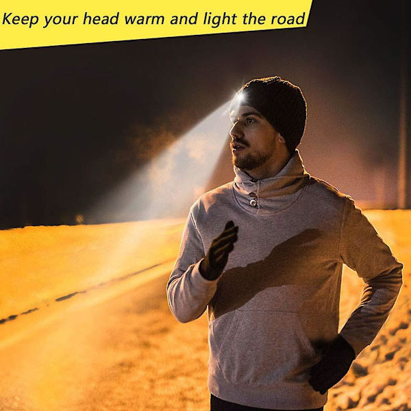 Led Beanie Cap USB Uppladdningsbar Red