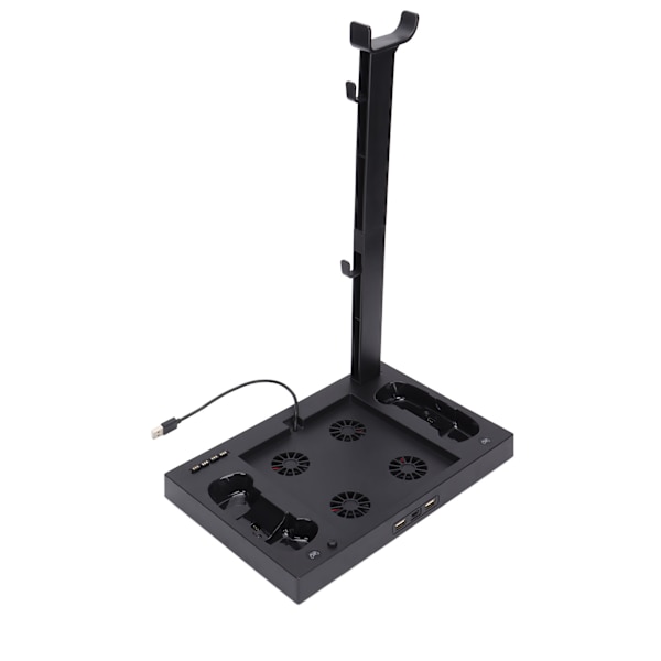 Xbox Series X Konsollstativ med Multifunksjonell Viftebase Inkluderer Headsetholder og Batteriadapter