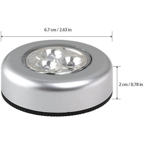 3 LED-lampor på batterier