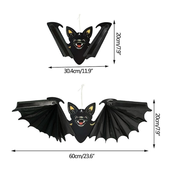 Spindelfladdermus papper honeycomb hängande lykta prydnader Halloween 3