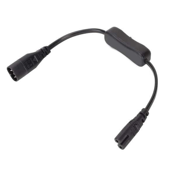 IEC 320 C8 till C7 Förlängningsadapterkabel med Strömbrytare 0.3 Meter