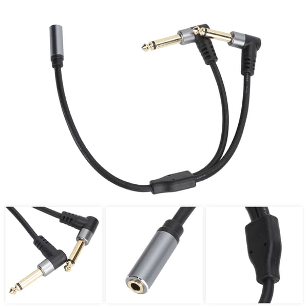 3,5 mm hun til 6,35 mm han stereo lydadapterkabel til mixermikrofon