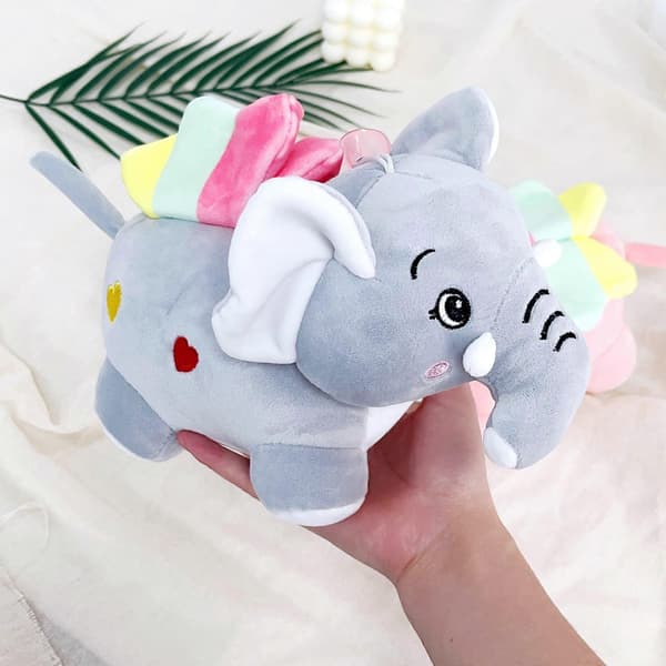 Dumbo Plyschleksak Tecknad Elefantdocka Barnkudde Trasdocka Present pink