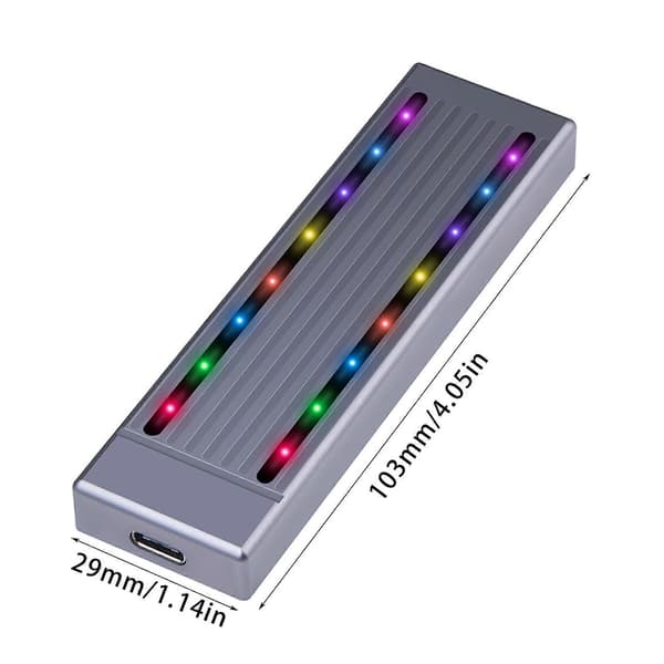 USB 3.2 Gen2 SSD Externt Hölje Box NVME PCIE MKey Hårddiskfodral för 2230 2242 2260 2280 4