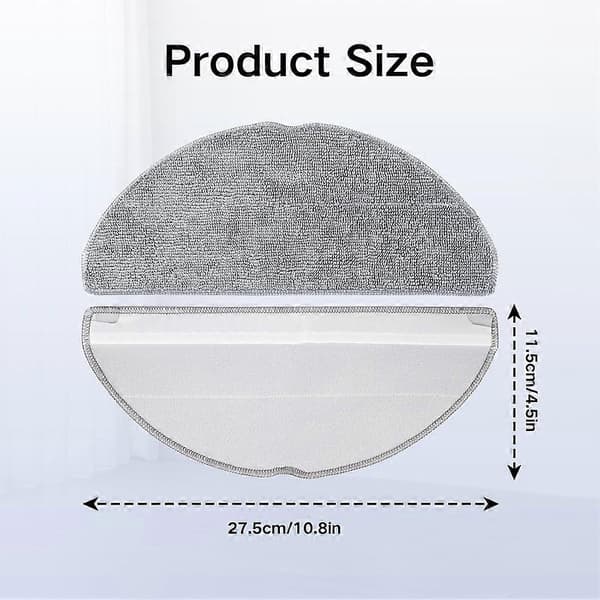 6-pak mikrofiber moppeklude til M5 / M5+ / L5 / L5+ robotstøvsuger, genanvendelige moppeklude