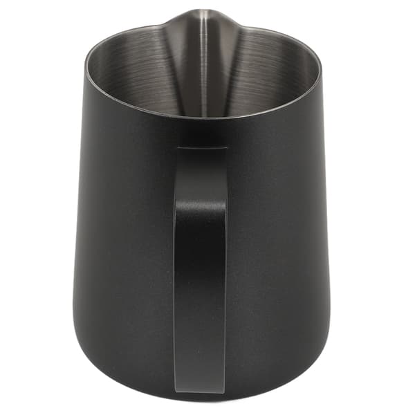 Rustfrit stål 700 ml kaffe mælkeskummer kande sort latte art dampende kop