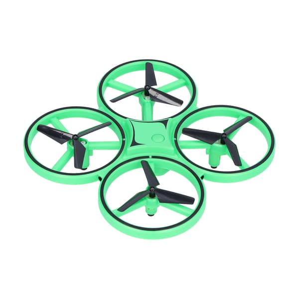 RC Mini Drone Gravity Sensor LED Light Quadcopter Barnleksak med Dubbel Fjärrkontroll WatchGreen