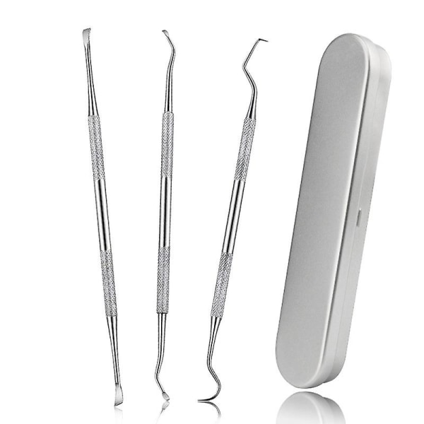 Plackborttagare för tänder, 3st tandverktygssats för tandrengöring