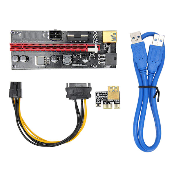 PCIE Riser 4 FP Kondensatorer 6P Interface Strømforsyningsadapterkort