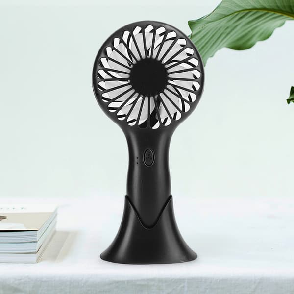 Bærbar Sort 3-Hastigheds Håndholdt Mini Ventilator til Hjemmekontor Køling