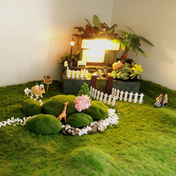 12 stk. Dekorative Kunstige Mosesteiner i Ulike Størrelser for Blomsterpotter og Hager