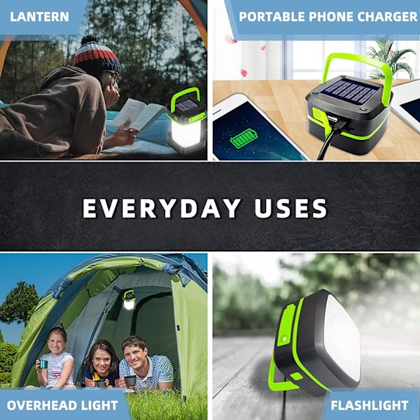 Aluvee Solar Lantern, hopfällbar LED Camping Lantern Green