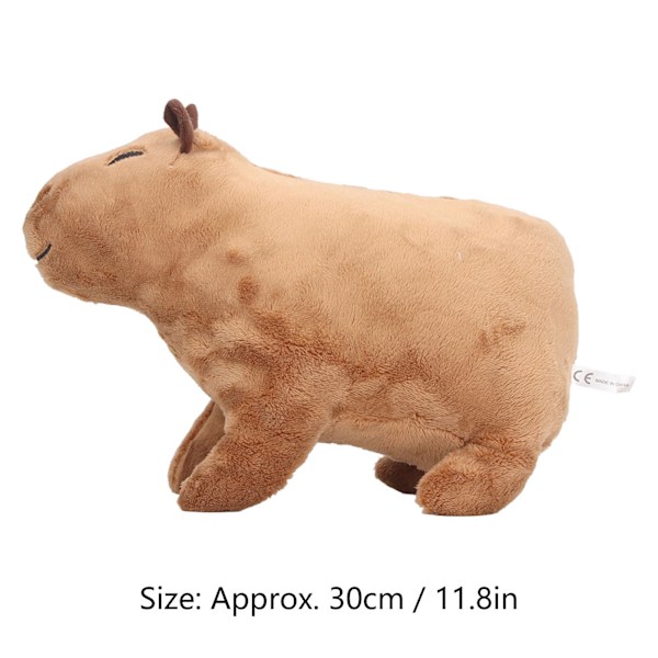 30cm Plysj Capybara Leke - Myk, Høy Simulering, Fylt med PP Bomull