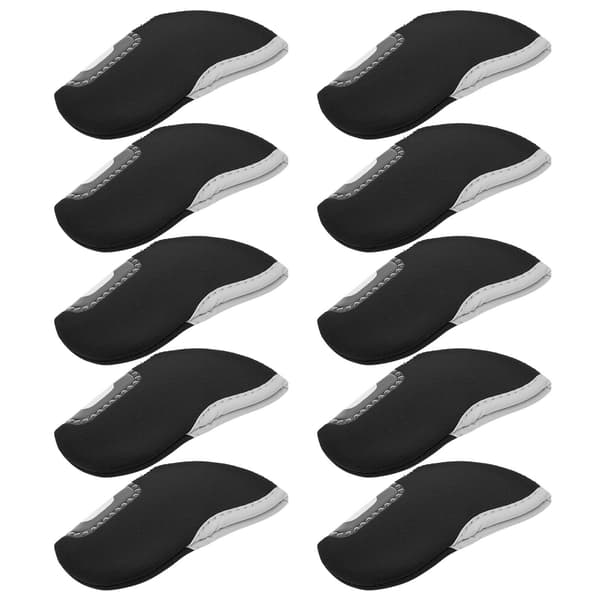 10-pack Golf Putter Head Cover Iron Club Window Shield Protector Svart