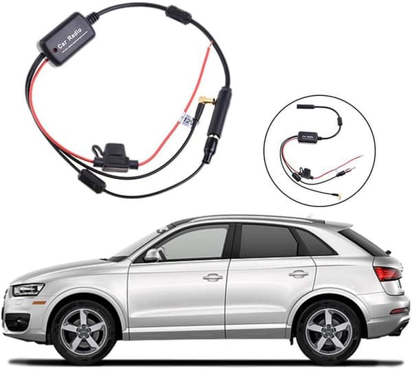 FM/AM DAB DAB+ Bilantenne Signalforstærker SMB Hun til DIN Han Adapter 12V Digital Radio Antenne Splitter Antenneforstærker