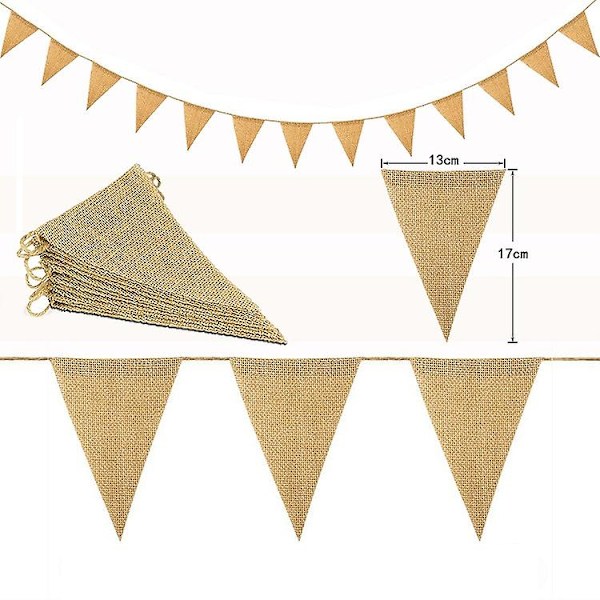 3 stk 8 fods burlap banner, gør det selv-tilpassede bannere, festdekoration til fødselsdag, bryllup