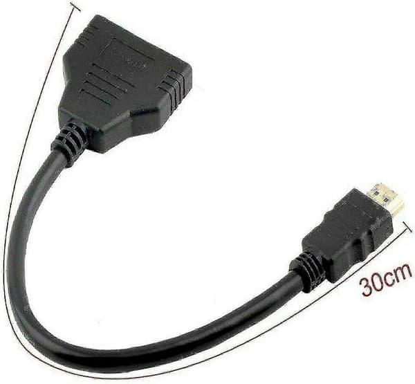 [DT]Splitterkabel Han 1080p Til Dobbelt HDMI Hun 1 Til 2 Vejs HDMI Splitter Adapterkabel