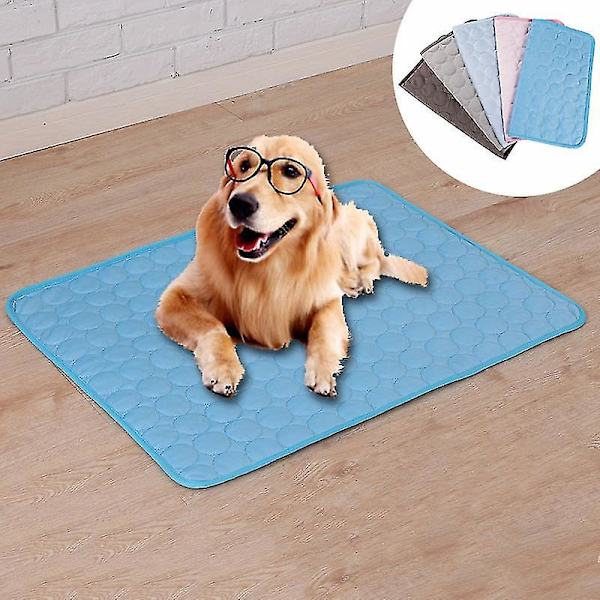 Kylmatta för hundar - Självkylningsdyna för husdjur för hundar och katter Giftfri tjocklek gel kall säng Light Blue 2XL