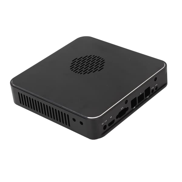 Mini HTPC-chassi Svart Kompakt Stationär Datorfodral Bra Värmeavledning Hemvideodator