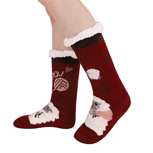 Kvinnor Vinter Thermal Slipper Strumpor Fuzzy Warm Home Sleep Socks