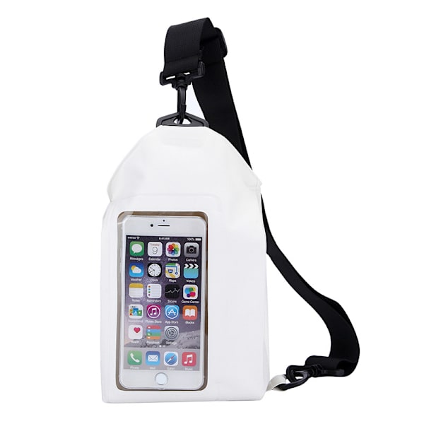 Casual PVC forseglet crossbody-taljetaske White