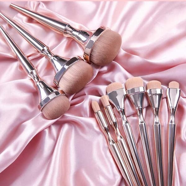【DENGTU】Oval Makeup Brushes, 9-pack Foundation Powder Concealer Blush Eyeshadow Brush Set
