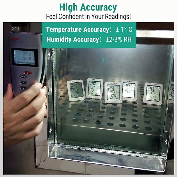 Termo-hygrometer inomhus termometer rum med klimatindikator White 80*59*23mm
