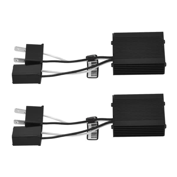 2 stk. LED-frontlysdekoder Anti-jamming Aluminium Shell Bil LED Anti-flimmer Canbus-dekoder 9-16V