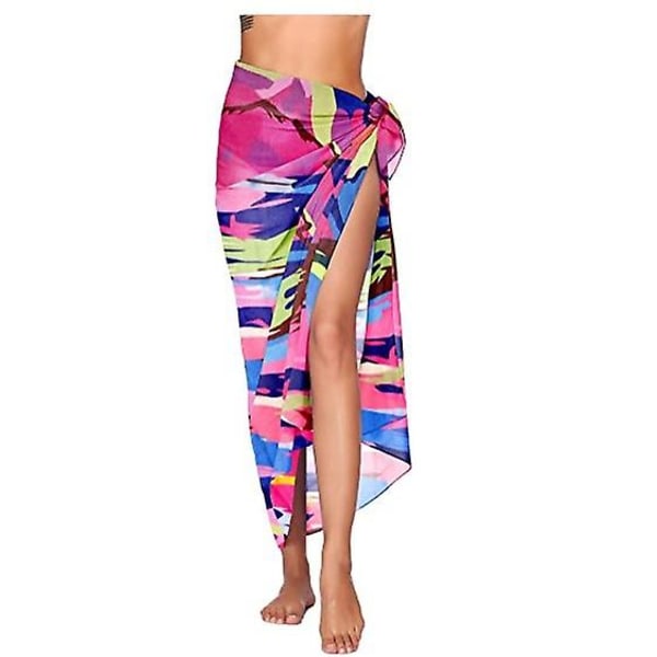 Beach Sarong Pareo Bikini Wrap Kjol Cover Up För Badkläder color