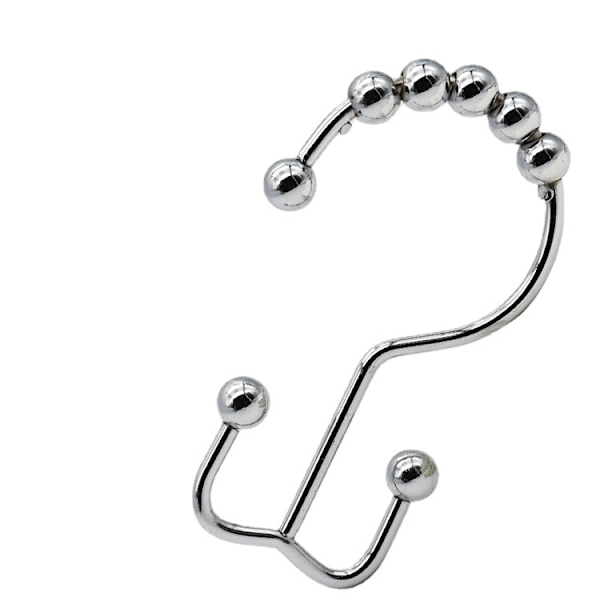 Duschdraperikrokar Dubbelsidiga krokar Nickel