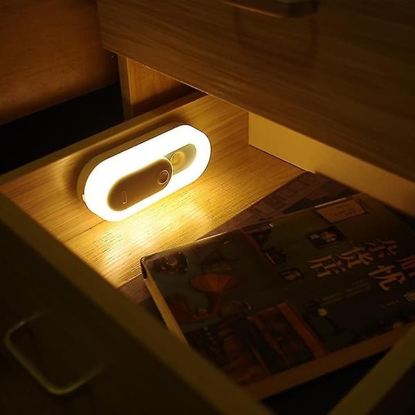 LED indendørs natlampe med lyssensor (gul)