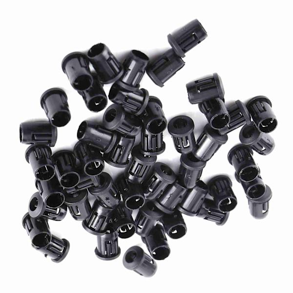5mm LED Sokkelklips - 50 Pak Sort Nylon Diodeholder Bezelmontering til Nem Installation