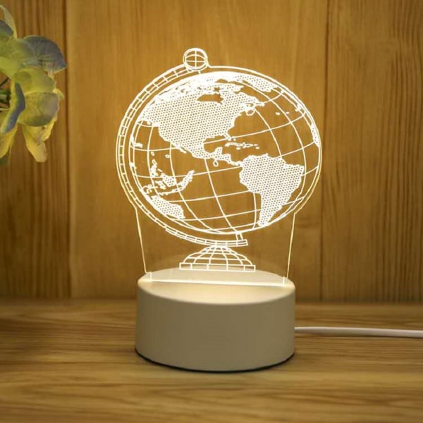 3D Nattlampa Smart Home Creative Barn presentbordslampa 16 color touch control globe