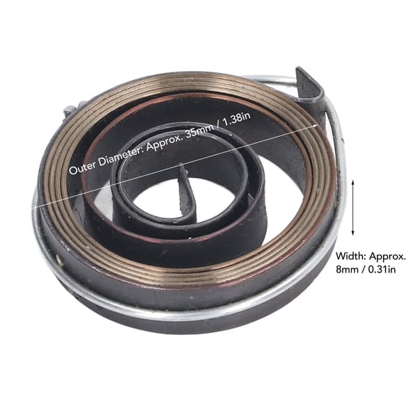 Borpressespring Quill Feed Return Coil Sæt 8mm Bredde 35mm Ydre Diameter