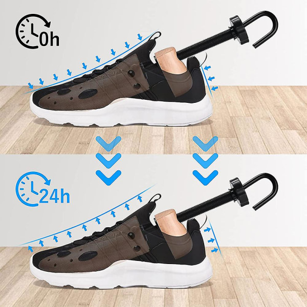 1 par massivt trä Lotus Shoe Support Shoe Expander Spring Wood
