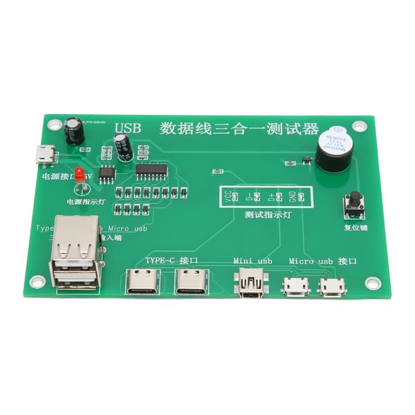 3 i 1 USB-kabeltestare Korttyp C Micro USB Mini USB PCB-kort Datakabel Testfixtur