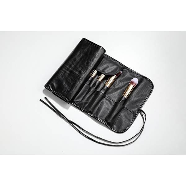 【DENGTU】24 professionelle og eksklusive makeupbørster i etui Sort / Guld