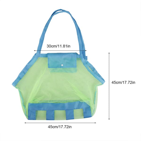 Kreativ Foldbar Mesh Baby Strand Badelegetøj Opbevaringspose Stor