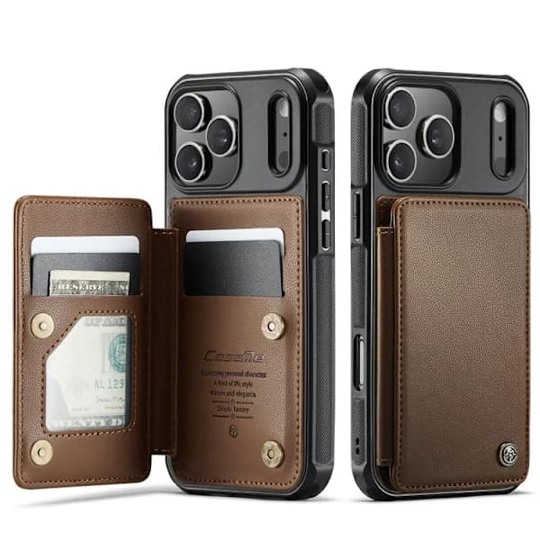 [DT]iPhone 17 Pro Cover med kortplads og RFID-beskyttelse Brun Brown iphone14pro