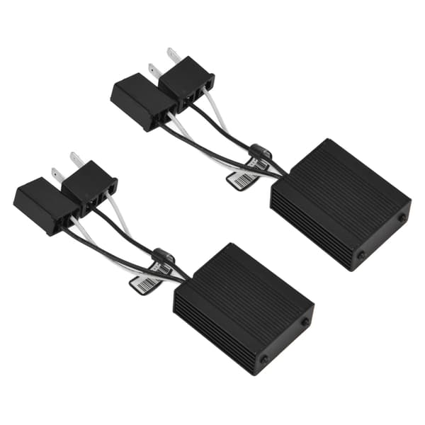 2 stk. LED-frontlysdekoder Anti-jamming Aluminium Shell Bil LED Anti-flimmer Canbus-dekoder 9-16V