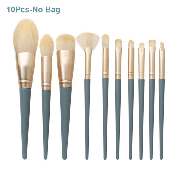 10-pack mjuk fluffig sminkborsteset Set 10Pcs no bag