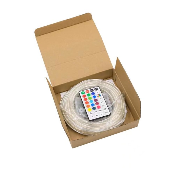 16-färgs fjärrkontroll ljusslinga RGB färgglada rörljus USB type 12 meters 100 lights