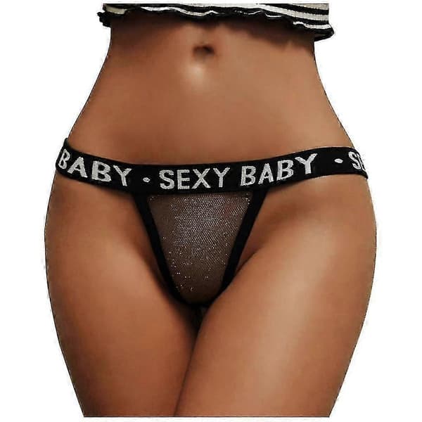Naisten alusvaatteet G-string-alushousut T-string-stringit KnickZZ31 Black M